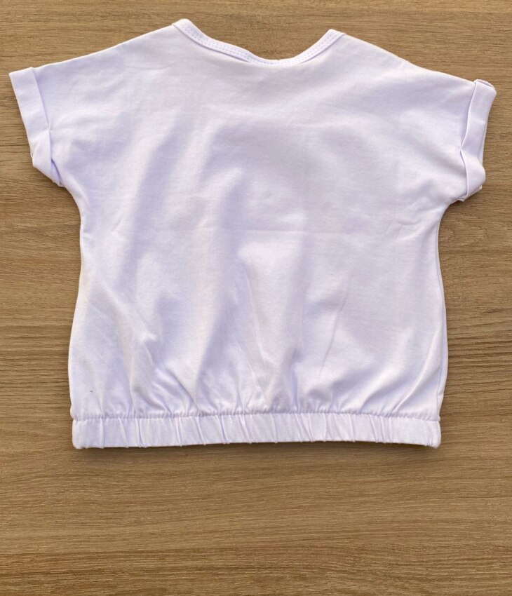 fernandaramoskids com br Blusa Cropped Infantil Feminino com Elástico Branco 2