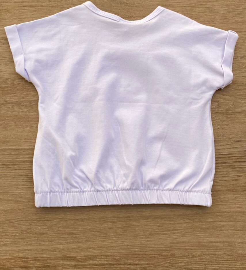 fernandaramoskids com br Blusa Cropped Infantil Feminino com Elástico Branco 2