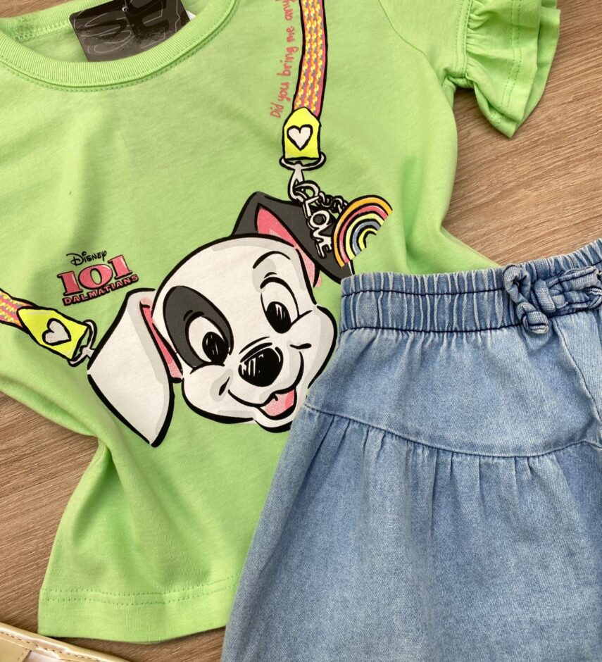 fernandaramoskids com br Blusa Cropped Infantil Feminino com Estampa Verde 1