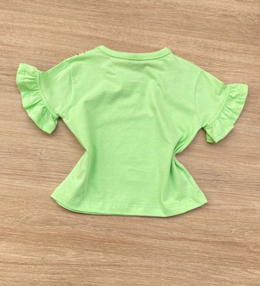 fernandaramoskids com br Blusa Cropped Infantil Feminino com Estampa Verde 2
