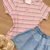 fernandaramoskids com br Blusa Cropped Infantil Feminino Manga Curta Listrada 1