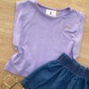 fernandaramoskids com br Blusa Cropped Infantil Feminino sem Mangas Lilás 1
