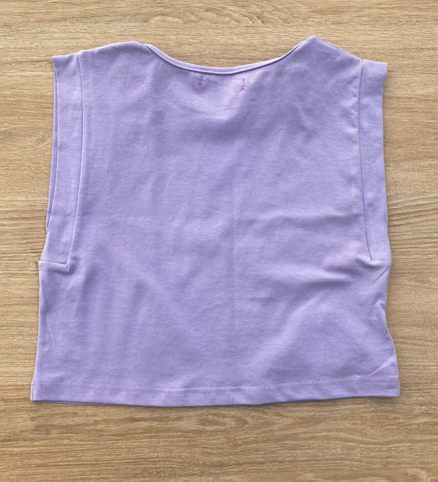 fernandaramoskids com br Blusa Cropped Infantil Feminino sem Mangas Lilás 2