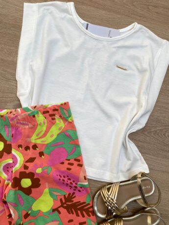 fernandaramoskids com br Blusa Cropped Infantil Feminino sem Mangas Off White 1
