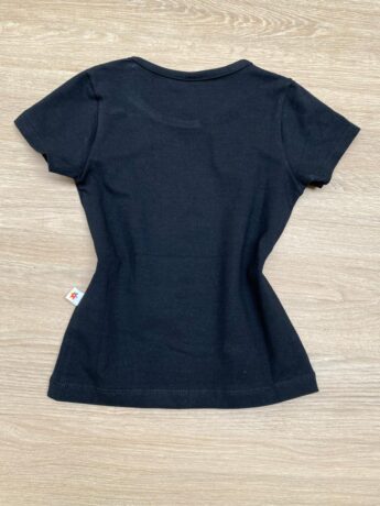 fernandaramoskids com br Blusa Infantil Feminina Manga Curta Cotton Preta 1