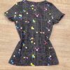 fernandaramoskids com br Blusa Infantil Feminina Manga Curta Justa Xadrez Preta 2