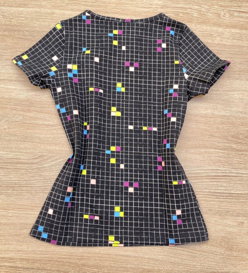 fernandaramoskids com br Blusa Infantil Feminina Manga Curta Justa Xadrez Preta 2
