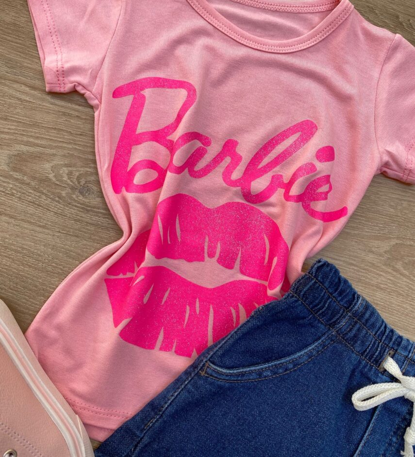 fernandaramoskids com br Blusa Manga Curta Infantil Feminina Rosa com Detalhe Pink 1