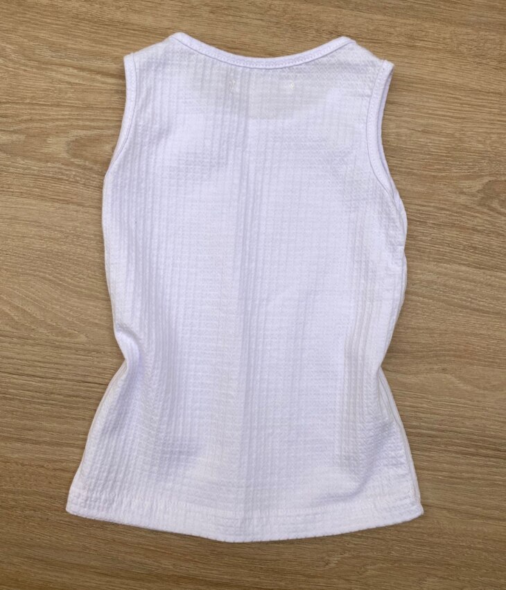 fernandaramoskids com br Blusa Regata Infantil Feminina Justa Branca 2