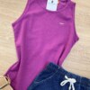 fernandaramoskids com br Blusa Regata Infantil Feminina Justa Fúcsia 1