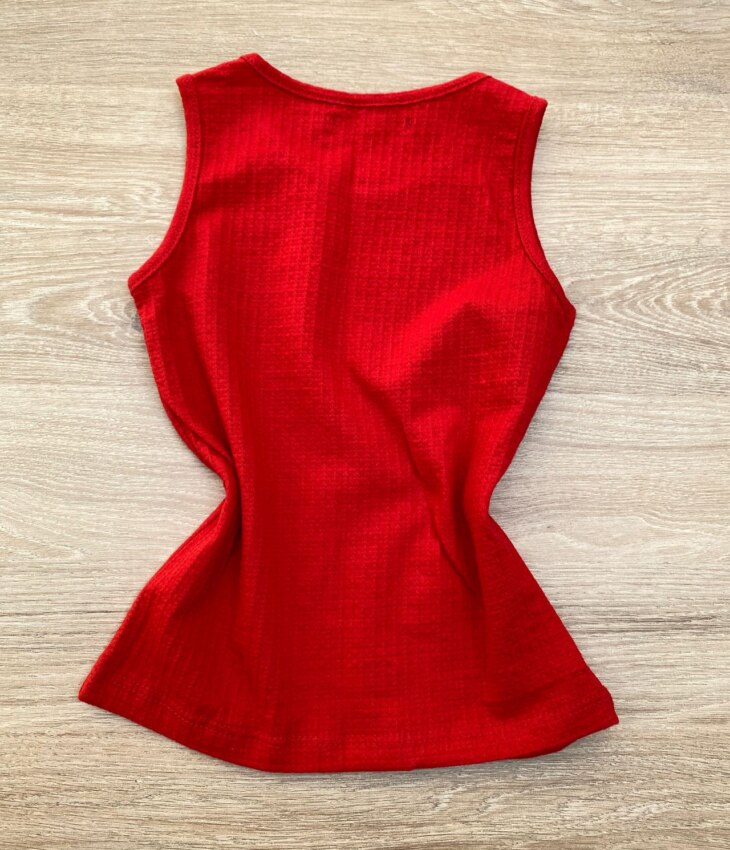 fernandaramoskids com br Blusa Regata Infantil Feminina Justa Vermelha 2