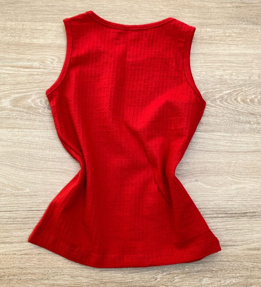 fernandaramoskids com br Blusa Regata Infantil Feminina Justa Vermelha 2