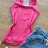 fernandaramoskids com br Blusa Regata Infantil Feminina Tradicional Pink Detalhe em Renda 1