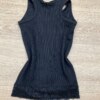 fernandaramoskids com br Blusa Regata Infantil Feminina Tradicional Preta Detalhe em Renda 2