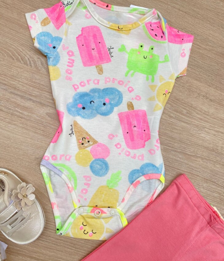 fernandaramoskids com br Body Infantil Feminino Estampado Fundo Off White 1