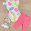 Body Infantil Feminino Estampado Fundo Off White Fernanda Ramos Kids