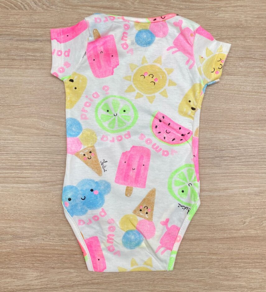 fernandaramoskids com br Body Infantil Feminino Estampado Fundo Off White 2