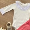 fernandaramoskids com br Body Infantil Feminino Manga Longa com Detalhe Off White 1
