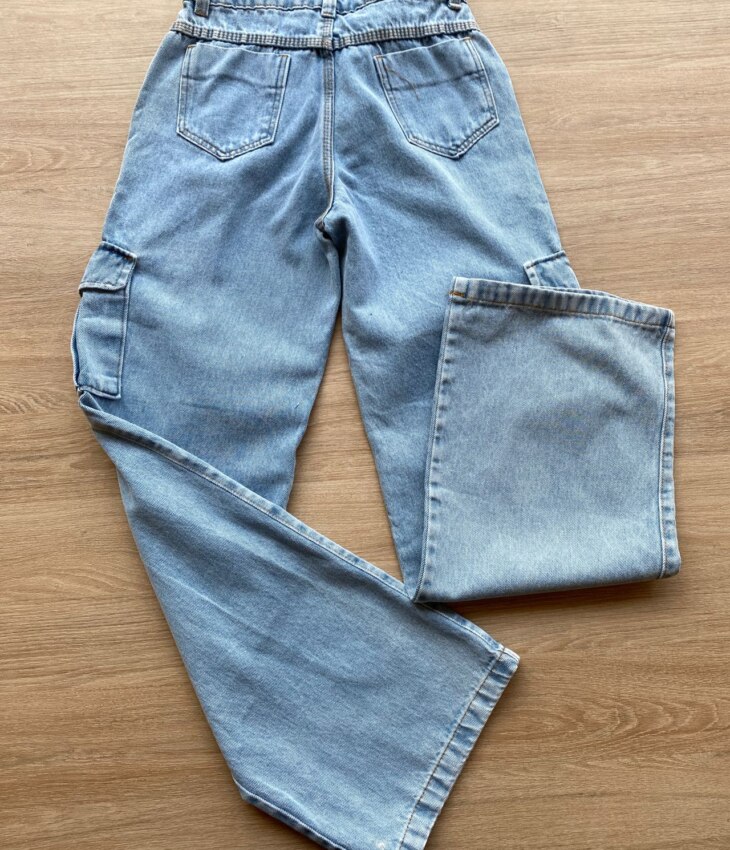fernandaramoskids com br Calça Jeans Infantil Feminina Cargo Lavagem Clara 2