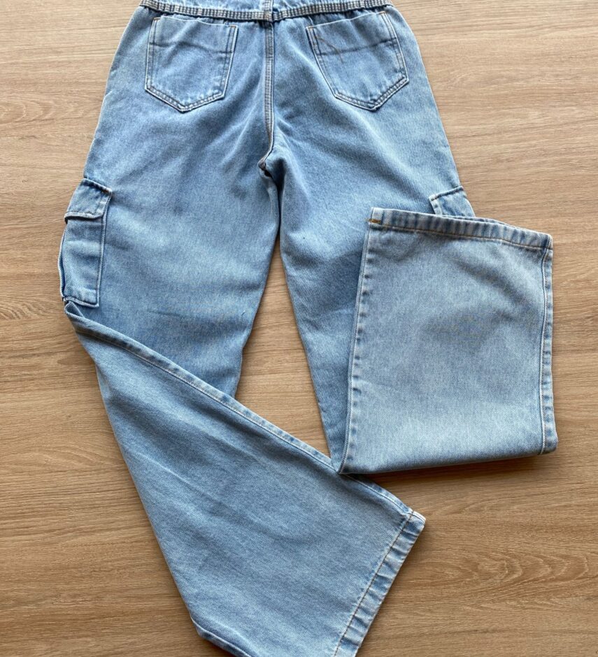 fernandaramoskids com br Calça Jeans Infantil Feminina Cargo Lavagem Clara 2