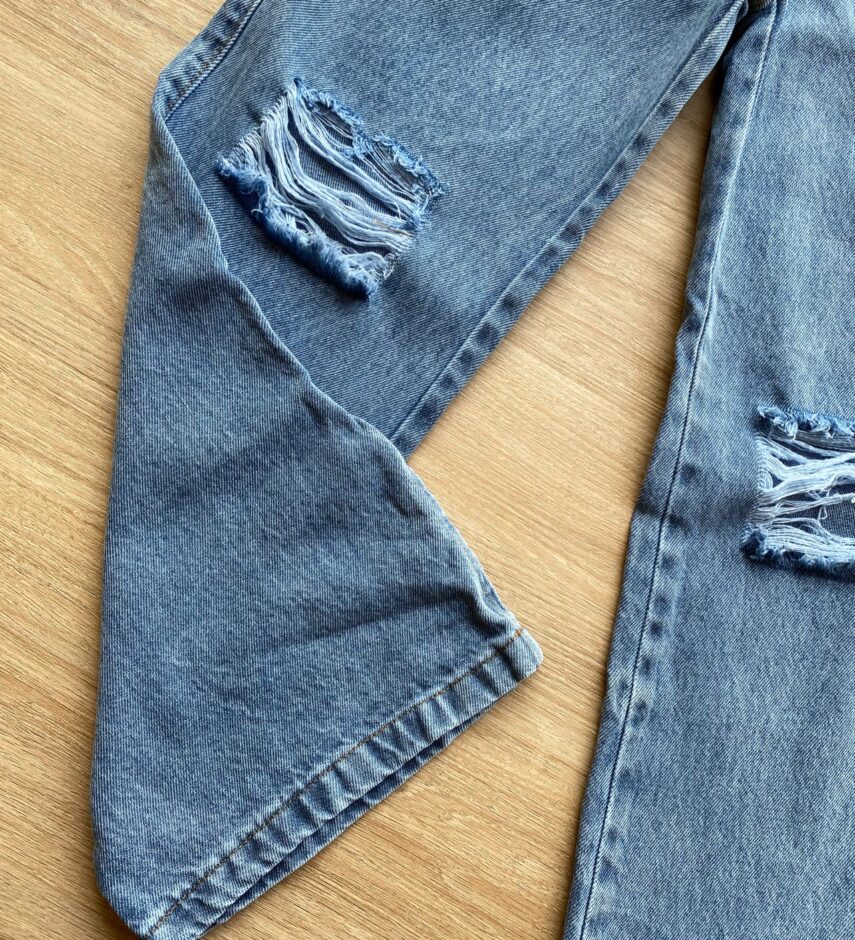 fernandaramoskids com br Calça Jeans Infantil Feminina com Destroyed Lavagem Clara 3