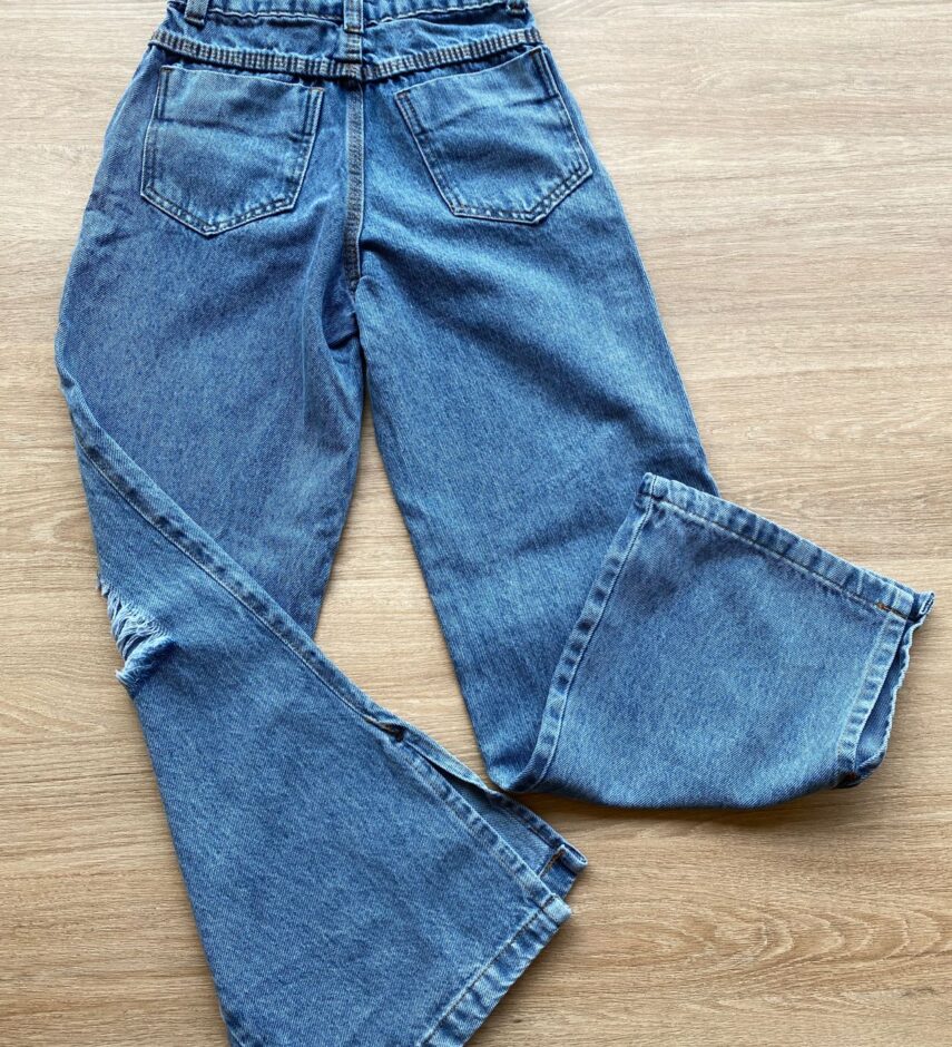fernandaramoskids com br Calça Jeans Infantil Feminina com Destroyed Lavagem Clara 4