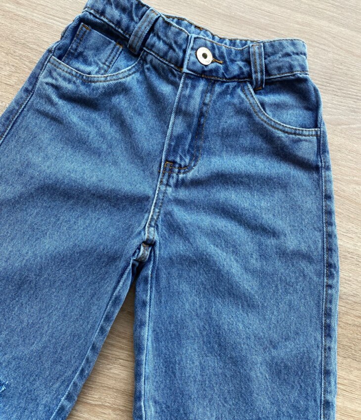 fernandaramoskids com br Calça Jeans Infantil Feminina com Destroyed Lavagem Clara 1