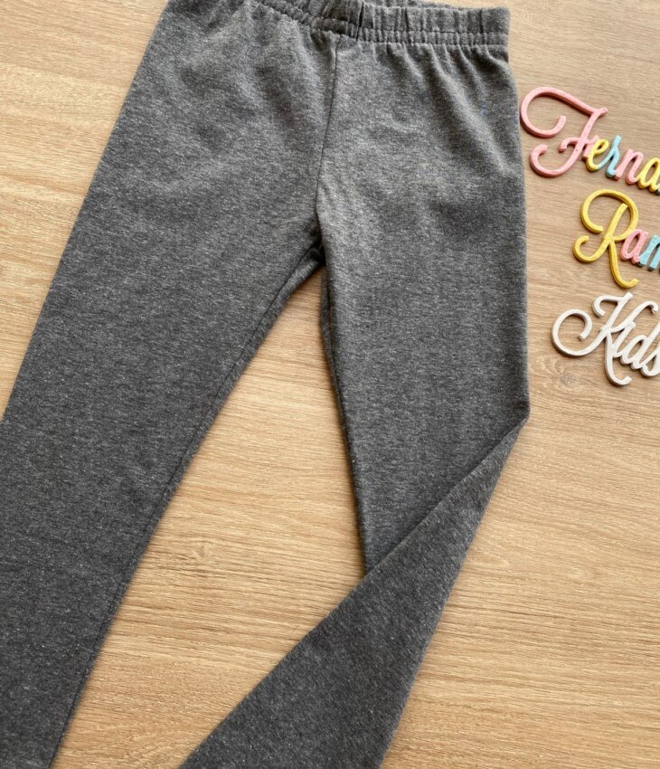 fernandaramoskids com br Calça Legging Infantil Feminina Cinza 1