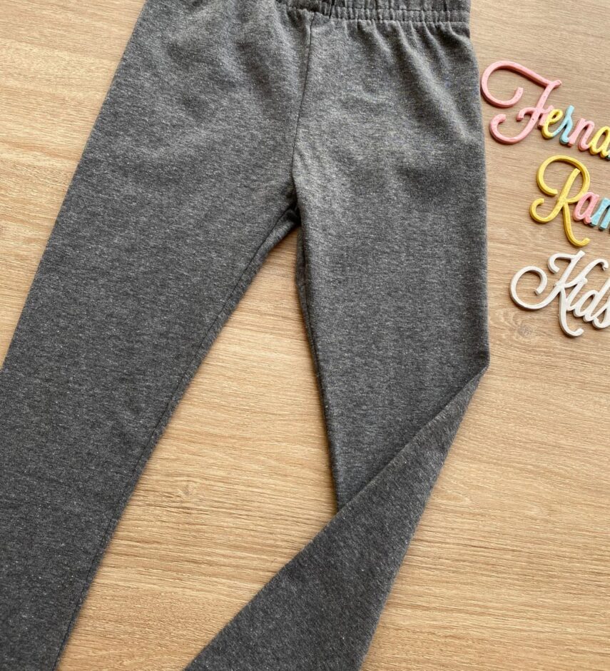 fernandaramoskids com br Calça Legging Infantil Feminina Cinza 1