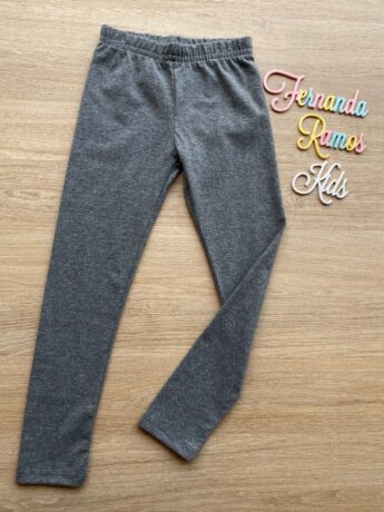 Calça Legging Infantil Feminina Cinza Fernanda Ramos Kids