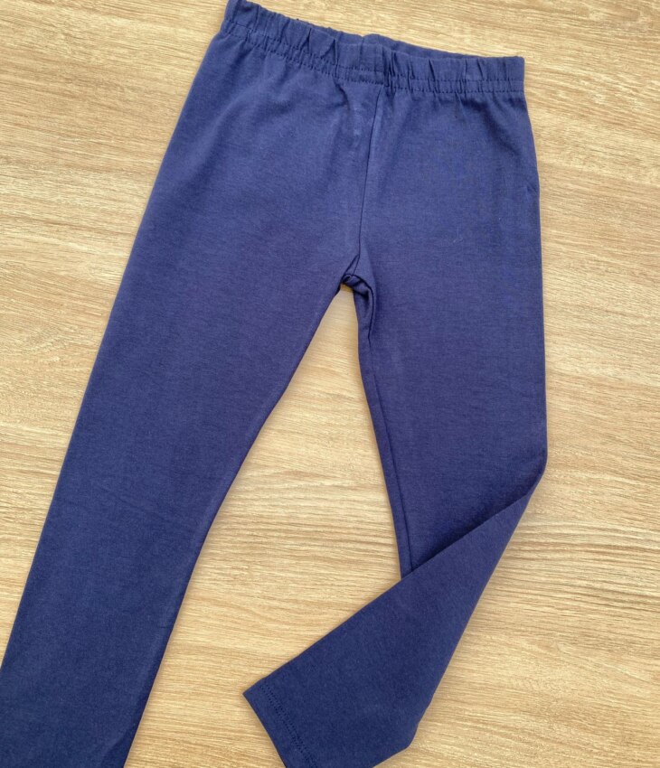 fernandaramoskids com br Calça Legging Infantil Feminina Cotton Azul Marinho 1