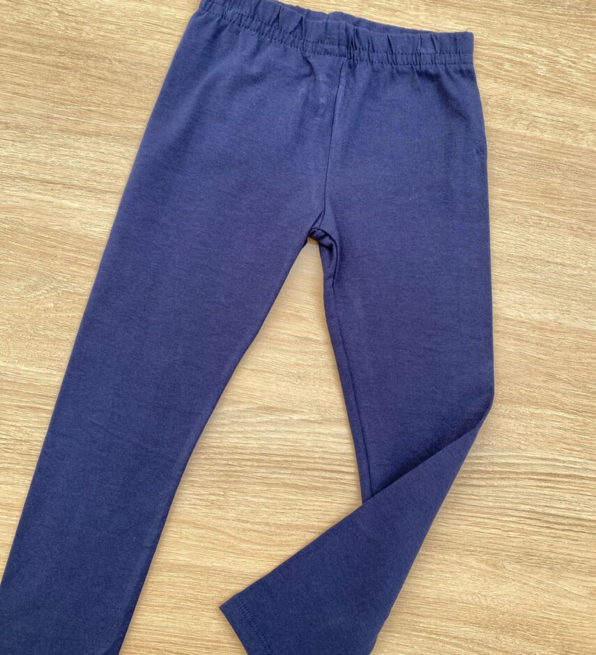 fernandaramoskids com br Calça Legging Infantil Feminina Cotton Azul Marinho 1