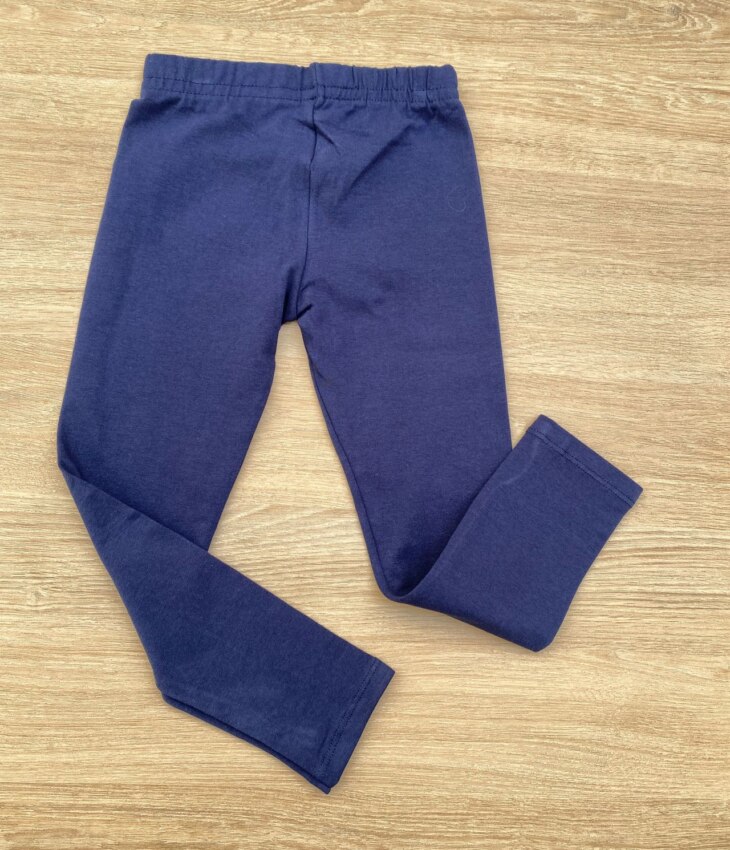 fernandaramoskids com br Calça Legging Infantil Feminina Cotton Azul Marinho 2
