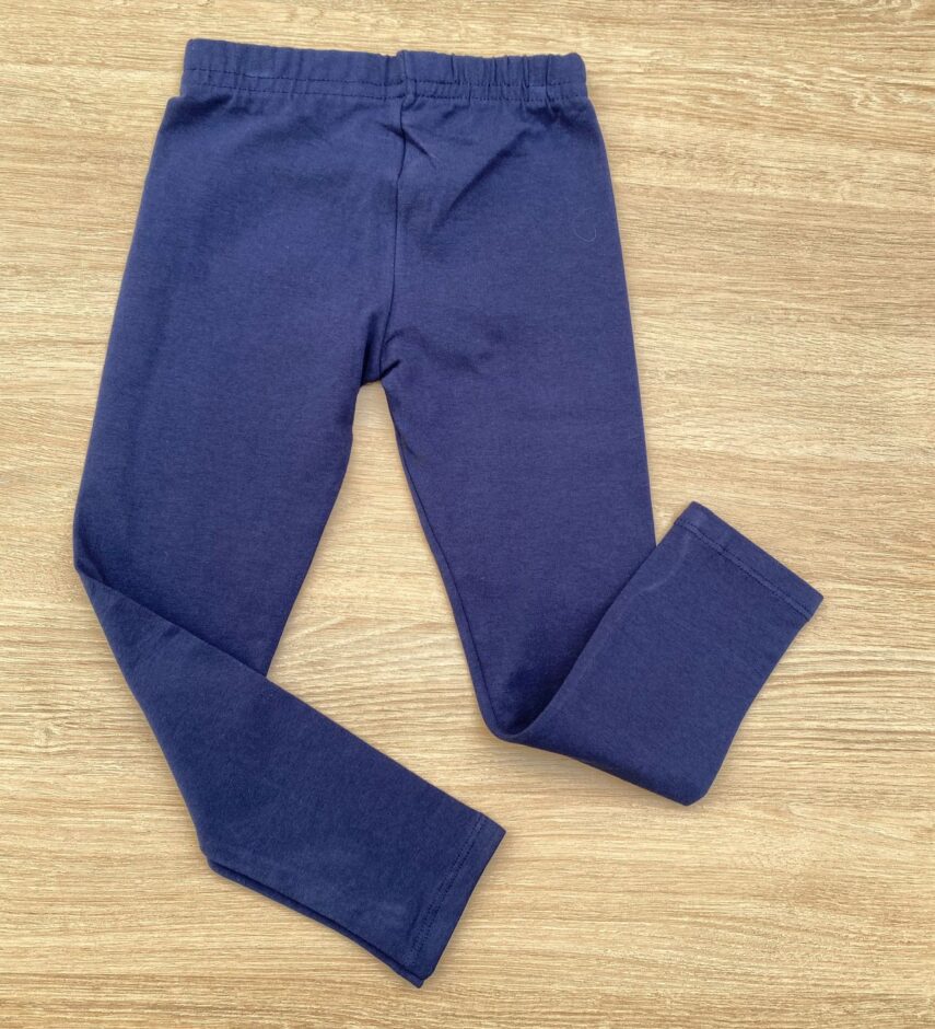 fernandaramoskids com br Calça Legging Infantil Feminina Cotton Azul Marinho 2