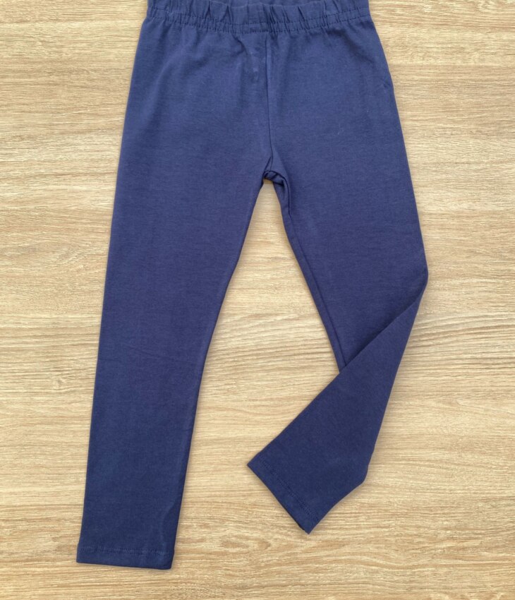 Calça Legging Infantil Feminina Cotton Azul Marinho Fernanda Ramos Kids
