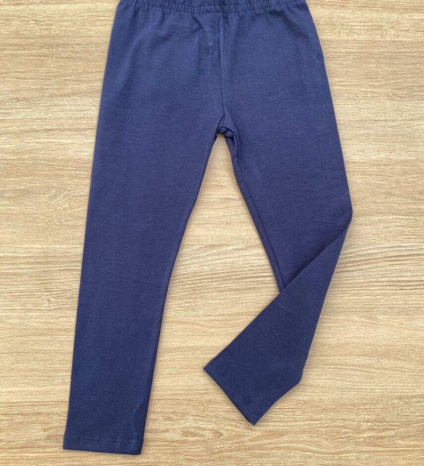 Calça Legging Infantil Feminina Cotton Azul Marinho Fernanda Ramos Kids