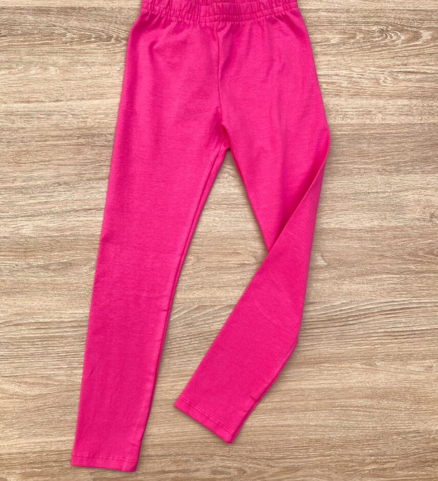fernandaramoskids com br Calça Legging Infantil Feminina Cotton Pink 1