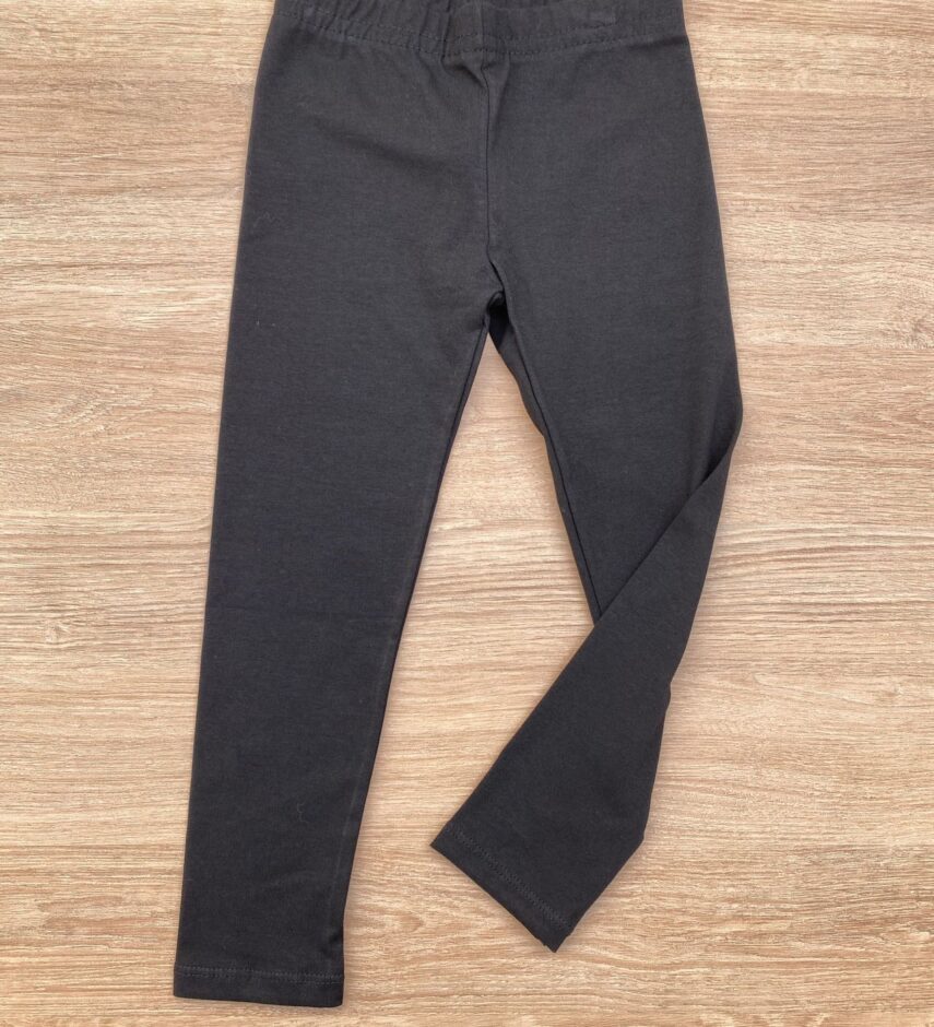Calça Legging Infantil Feminina Cotton Preta Fernanda Ramos Kids