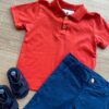 fernandaramoskids com br Camiseta Polo Infantil Masculina Vermelha 1