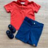 Camiseta Polo Infantil Masculina Vermelha Fernanda Ramos Kids