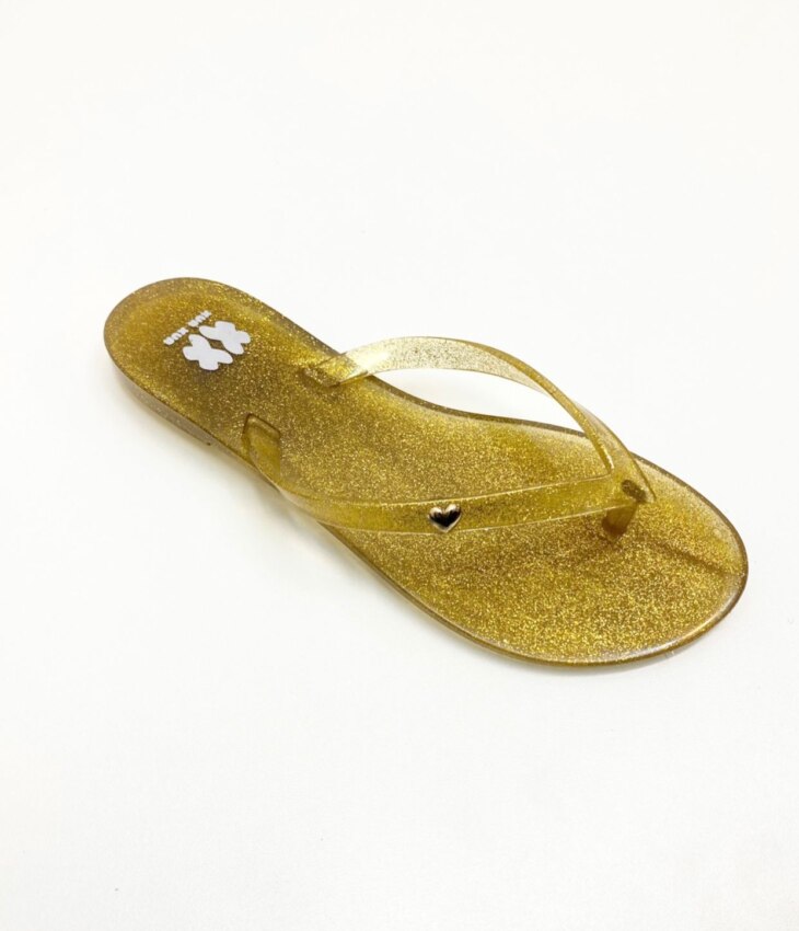 Chinelo Infantil Feminino Dourado Brilhante Fernanda Ramos Kids
