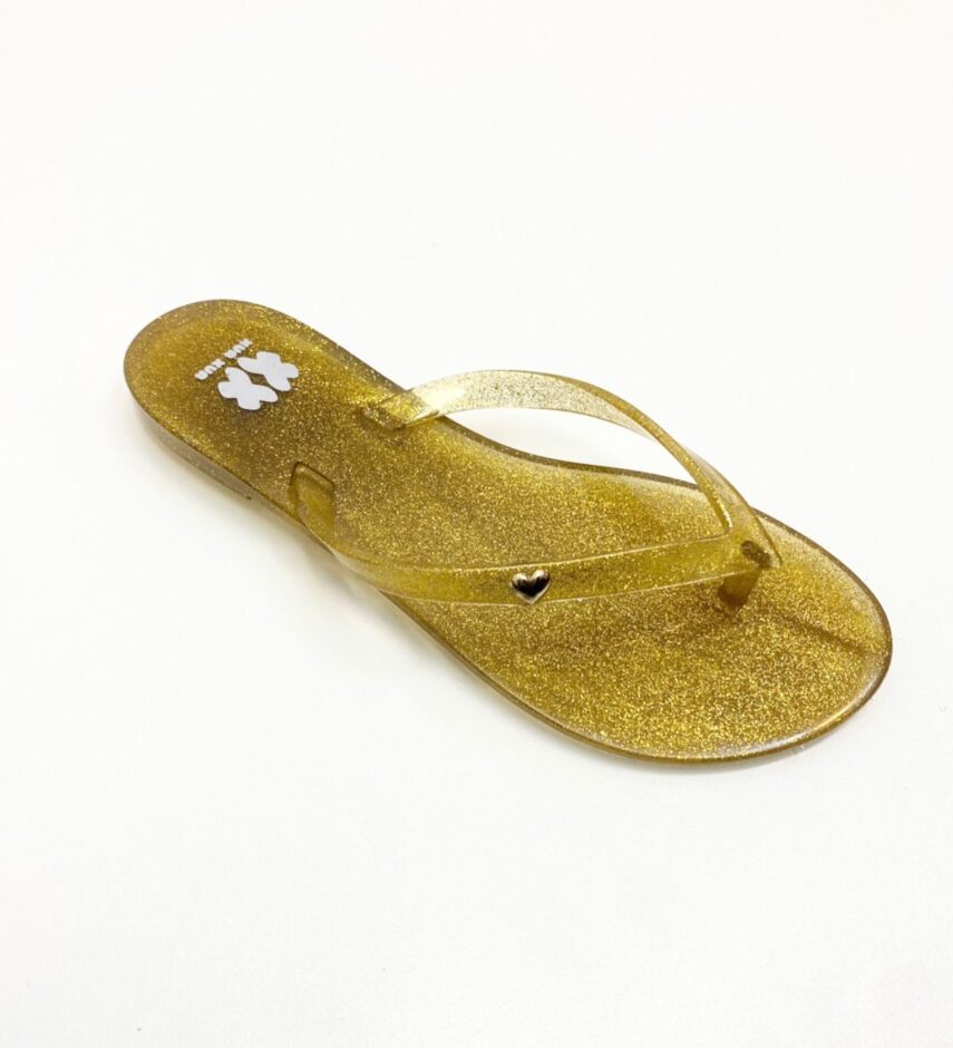 Chinelo Infantil Feminino Dourado Brilhante Fernanda Ramos Kids