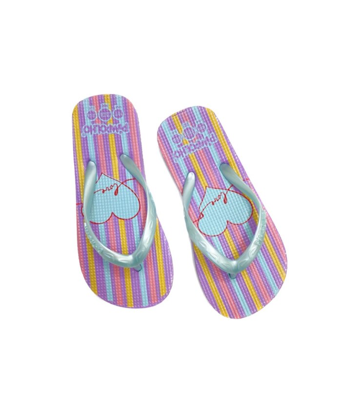 Chinelo Infantil Feminino Pimpolho Azul Love Fernanda Ramos Kids
