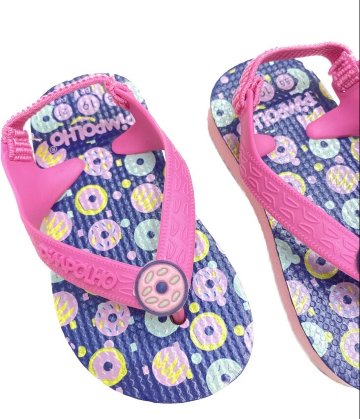 fernandaramoskids com br Chinelo Infantil Feminino Pimpolho Pink e Roxo 1