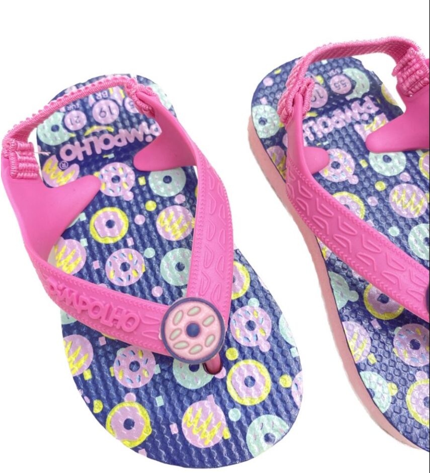 fernandaramoskids com br Chinelo Infantil Feminino Pimpolho Pink e Roxo 1