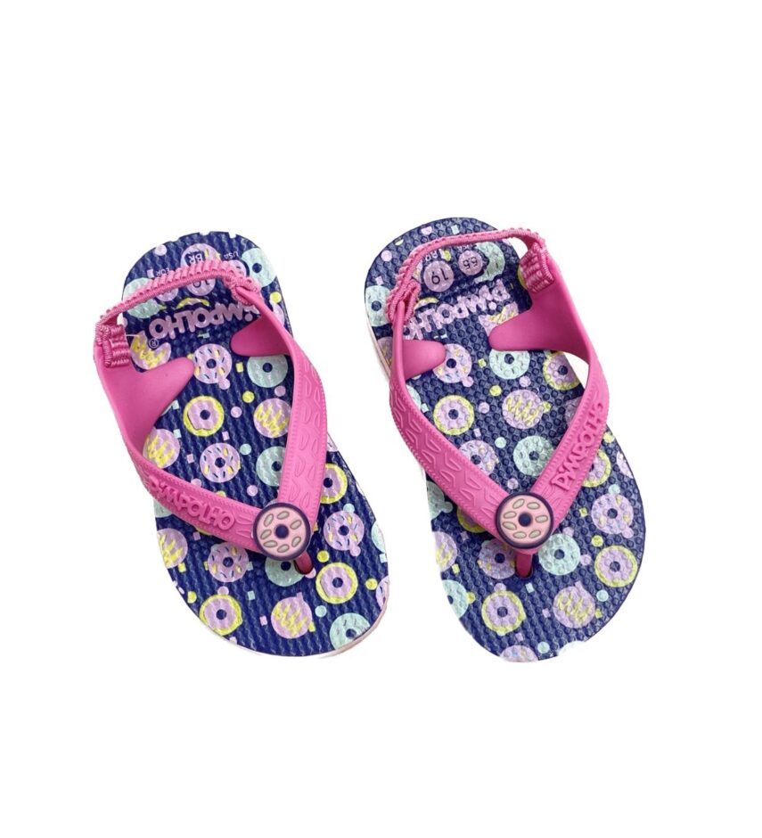 Chinelo Infantil Feminino Pimpolho Pink e Roxo Fernanda Ramos Kids