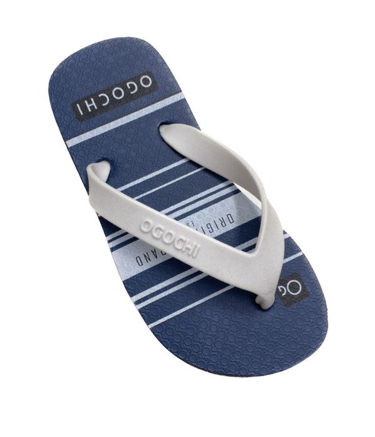fernandaramoskids com br Chinelo Infantil Masculino Ogochi Azul e Branco 1
