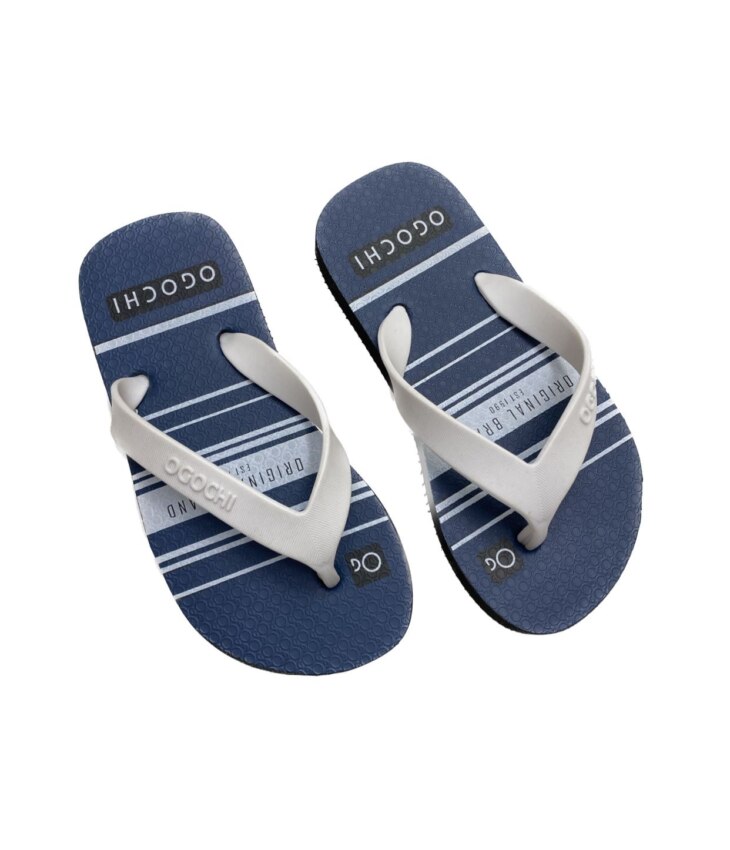 Chinelo Infantil Masculino Ogochi Azul e Branco Fernanda Ramos Store