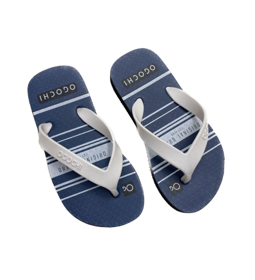 Chinelo Infantil Masculino Ogochi Azul e Branco Fernanda Ramos Store
