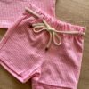 fernandaramoskids com br Conjunto Infantil Feminino Blusa Cropped e Short com Amarração 2